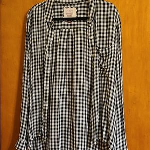 Button down plaid shirt